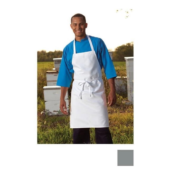 Uncommon Threads 3000-2100 30W x 34L Bib Apron in Silver