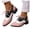 Pink, variant on Womens British Oxfords Dress Shoes Vintage Color Block Pointed Toe Leather Chunky Mid Heel Ankle Combat Boots