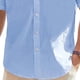 thumbnail image 5 of Blusa y camisa de manga corta con cuello vuelto para hombre, camisa de color liso con botones que se abre y se cierra, blusa de manga corta para hombre, 5 of 5