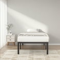thumbnail image 3 of VOLIX 16" Black Metal Bed Frame Headboard Compatible Platform Bedframe, Twin, 3 of 8