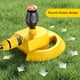 thumbnail image 5 of Aspersores de jardín Inserción en tierra Aspersor automático giratorio de 360°, ABS plástico amarillo, ajustable 90°-180°-360°, 8,3x7,9 pulgadas, rosca de 1/2", 1 paquete, 5 of 6