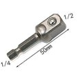 thumbnail image 5 of Chrome Vanadium Steel Socket Adapter Hex Key Handle to 1/4 3/8 1/2 Extended Drill Bar Hex, 5 of 5