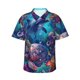 thumbnail image 1 of Fotbe Underwater Turtle Dolphin Octopus Camisa Hawaiana para Hombre Unisex – Camisa Casual de Verano con Botones de Manga Corta de Algodón y Lino,Large, 1 of 7