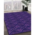 thumbnail image 3 of Ahgly Company Machine Washable Indoor Square Transitional Denim Dark Blue Area Rugs, 5' Square, 3 of 7