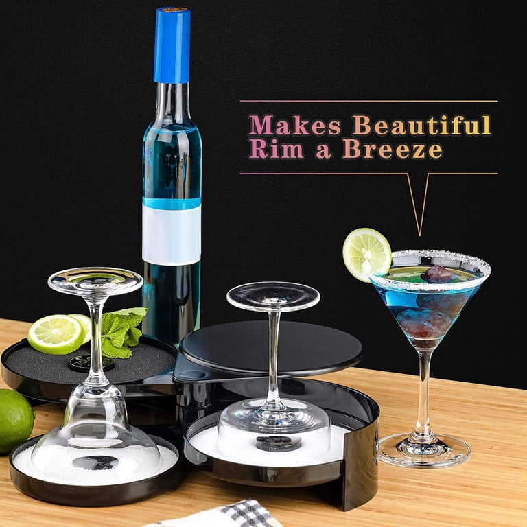 Bar@drinkstuff Bamboo Margarita Glass Rimmer – Eco-Friendly Cocktail Rim Tool, 120mm Diameter