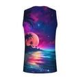 thumbnail image 5 of Penkiiy Mens Graphic Sleeveless Shirts Summer Casual Sports T-Shirt Beach Coconut Tree Print Tank Tops Fitness Muscle Tanks M Purple, 5 of 5
