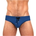 thumbnail image 2 of FcBaudy Men's Low Waist Solid Color High Vent Swimming Trunks Underpants Men Pants, 2 of 4