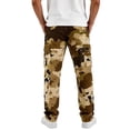 thumbnail image 4 of Resicozy Camo Cargo Pants for Men Casual Hiking Pants Joggers Athletic Trousers Cotton Loose Straight Sweatpants with Pockets Yellow M, 4 of 4