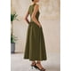 thumbnail image 2 of Vestido PRETTYGARDEN 2025 Verano Maxi sin Mangas Verde Militar XXL, 2 of 8