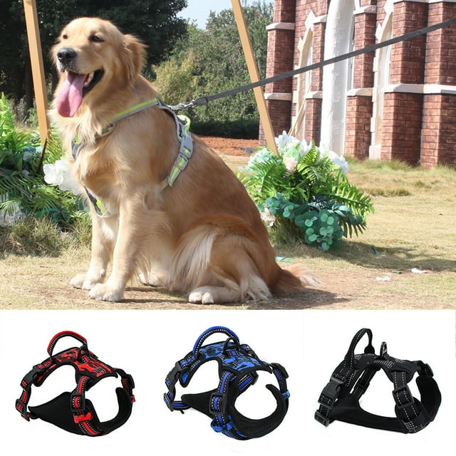 SPRING PARK No Pull Dog Pet Safety Control Nylon Mesh Soft Harness Adjustable Control Vest Dogs Reflective