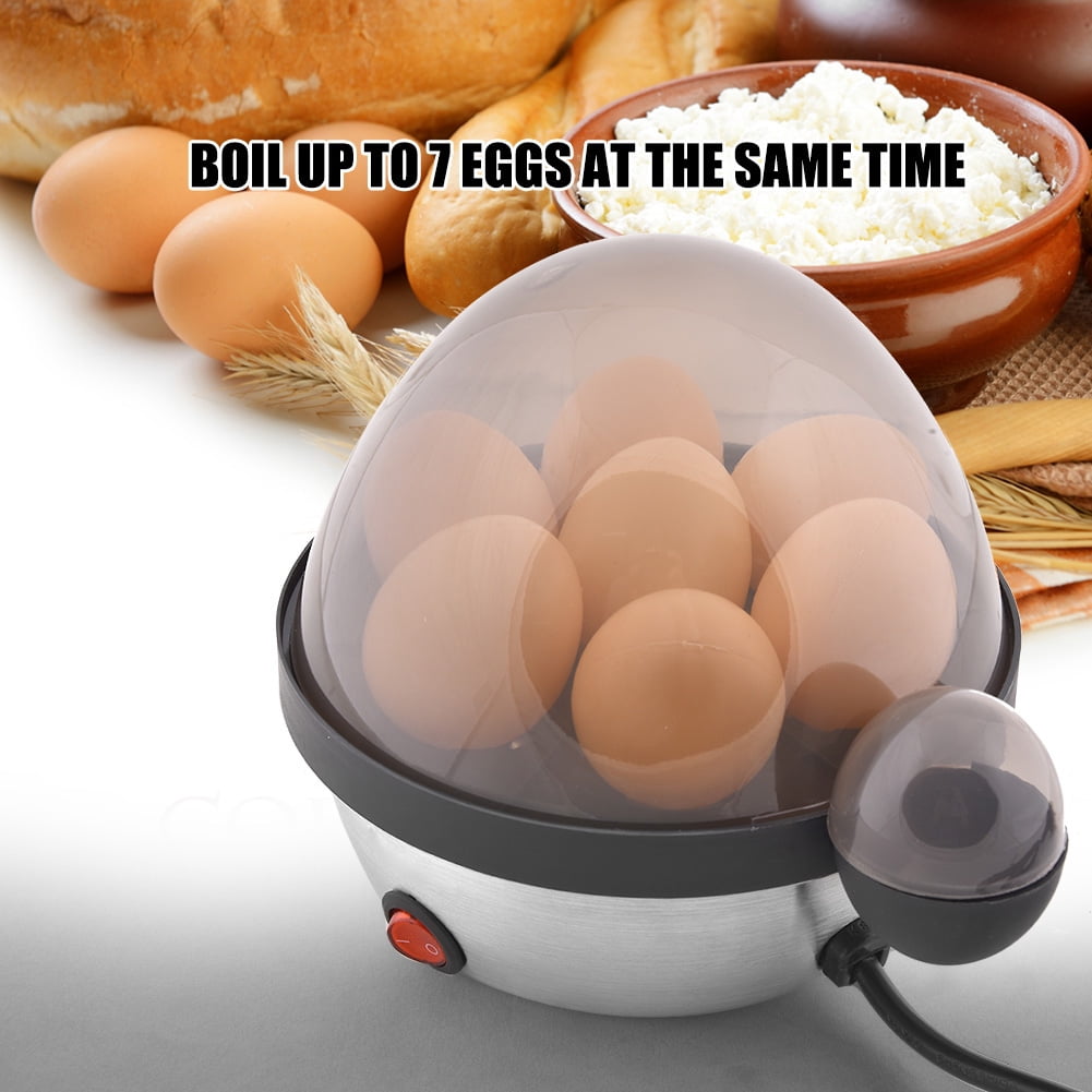 Sarapandan 7-Egg Boiler for Effortless Kitchen Cooking, EU Plug, 220-240V Stainless Steel Electric Egg Cooker