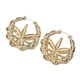 thumbnail image 4 of Jumpingount Paquete de 2 pendientes con diseño de nudo de bambú estilo Punk occidental elegancia joyería de moda decoración mujeres orejas gotas E301hoja 10piezas Jumpingount CBP361995, 4 of 6