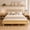 Natural, variant on Mintazer Traditional Queen Size Platform Bed with Headboard and Footboard, Vintage Headboard Bed Frame for Bedroom, Natural