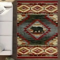 thumbnail image 4 of Lodge, Cabin Nature and Animals Area Rug Vintage Design Cabin Area Rug Abstract, Multicolor Bear dcor Rugs 52 x 7, 4 of 5