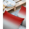 thumbnail image 2 of Pack of 2 Outdoor Pillow Covers, Abstract Red and Grey Gradient Waterproof Square Throw Pillowcase Cushion Decorative Pillow Covers for Couch Patio Tent, 18x18 in, 2 of 6