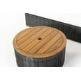 thumbnail image 4 of SAFAVIEH Couture Anguilla Outdoor Patio Round Wicker Coffee Table with Storage, Dark Grey, 4 of 7