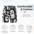 thumbnail image 3 of Balery Black White Spooky Ghosts Mens Swim Trunks Swim Shorts for Men Quick Dry Inseam Beach Shorts with Compression Liner Pocket-X-Large, 3 of 9