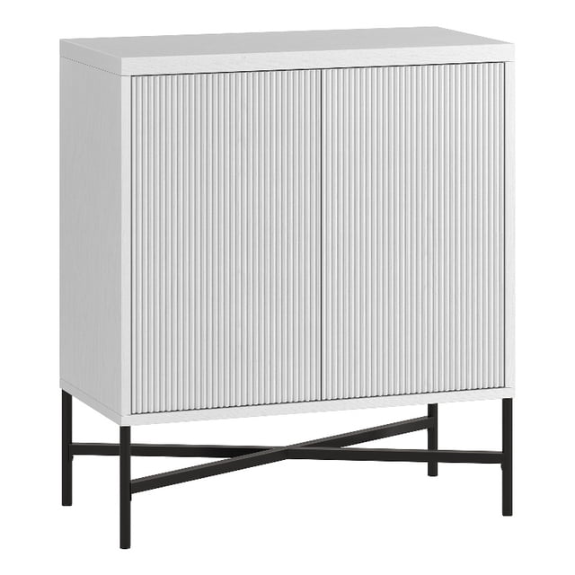 Henn&Hart Armoire d'Accentuation 28" Blanc MDF/PVC