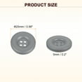 thumbnail image 2 of Uxcell 10pcs Sewing Button 25mm 4 Holes Resin Round Crafting Buttons, Gray, 2 of 6