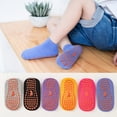 thumbnail image 1 of Calcetines antideslizantes para bebés y niñas, 6 pares con agarre para niños y niñas, calcetines de algodón antideslizantes para niños, surtidos, aptos para 1-4 años XianweiShao 8390605960192, 1 of 5