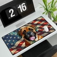 thumbnail image 3 of Patriotic Mastiff Stained Glass Portrait American Flag Desk Mat Full Keyboard Mouse Pad Mastiffs Dog Lover Gifts Idea Large Mousepad - 01010, 3 of 5