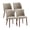 Camel, variant on COZONY Dining Chair Set of 4, Upholstered Linen Dining Chairs with Wood Legs & Wing Backrest, for Dining Room or Living Room, Green