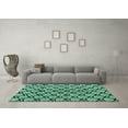 thumbnail image 3 of Ahgly Company Indoor Rectangle Abstract Turquoise Blue Modern Area Rugs, 8' x 12', 3 of 4