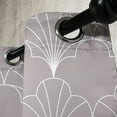 thumbnail image 3 of Ambesonne Art Deco Grommet Curtain, Warm Taupe Vintage Shells, 50"x120", Warm Taupe and White, 3 of 5