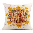thumbnail image 2 of EREHome Set of 4 Pillow Cases Happy Thanksgiving Lettering Celebration Quotation Badge Vintage Maple Leaves Throw Pillowcase Cover Cushion Case Home Decor 18x18 inch, 2 of 5