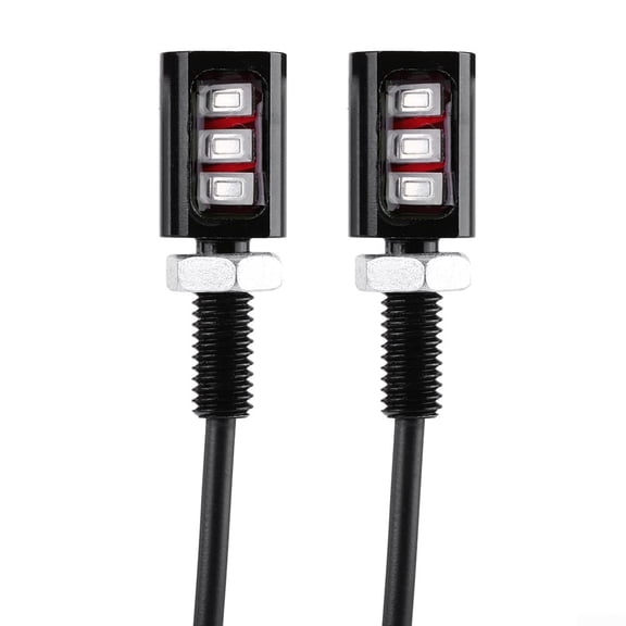 UHUSE Universal Motorcycle Car SMD 3LED License Plate Light Screw Bolt Lamp Bulbs