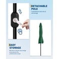 thumbnail image 4 of 9FT Outdoor Patio Umbrella with Double-Layer Vented Canopy, UPF 50+ UV Protection, 8-Rib Steel Frame, Crank & Tilt Mechanism, Detachable Pole, Backyard, Deck, or Poolside, 4 of 7