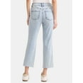 thumbnail image 5 of Time and Tru Women's High Rise Straight Leg Cropped Jeans, 25" Inseam, Sizes 2-22, 5 of 5