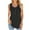 Black tank tops for women, variant on ATOYSOY Women's Pleated Tank Tops Flowy Tunic Sleeveless Trendy Camisole Button Activewear Casual Undershirt Running Yoga Tops Girls Basic Tees Summer Workout Black L