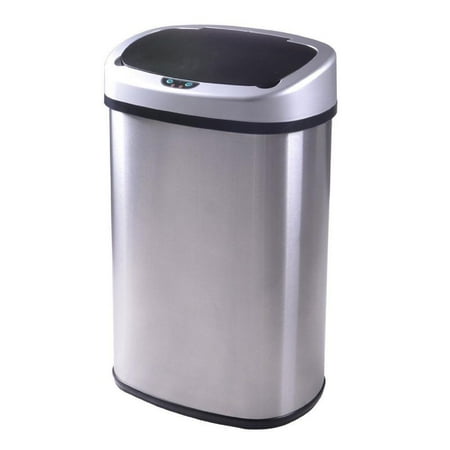 BestMassage Stainless Steel 13 Gal Kitchen Trash Can with Touch Free Automatic Sensor