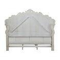 thumbnail image 5 of Acme Gorsedd Eastern King Bed in Cream Fabric and Antique White, 5 of 6