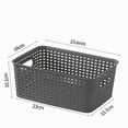 thumbnail image 3 of Tuvgenk Small Toy Storage Baskets Decor Plastic with Handle Basket Organizer Color Plastic Space Saving Stackable for Office Shelves, Desks & Drawers, 3 of 5