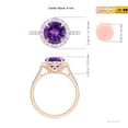 thumbnail image 5 of ANGARA Natural 1.7 Ct. Amethyst with Diamond Halo Engagement Ring in 14K Rose Gold for Women (Ring Size: 3.5), 5 of 10