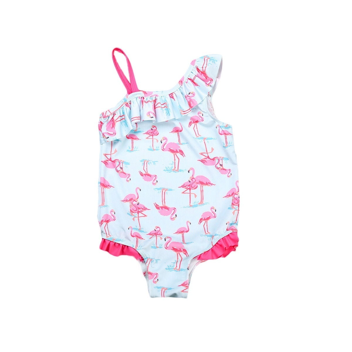 girls flamingo bathing suit