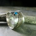 thumbnail image 3 of QQTDFG Vintage 925 Silver Turquoise Ring Women Man Wedding Party Gift Jewelry Size 6-10-#8-7, 3 of 4