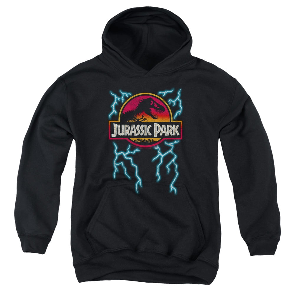 Jurassic Park - Lightning Logo - Youth Hooded Sweatshirt - X-Large 