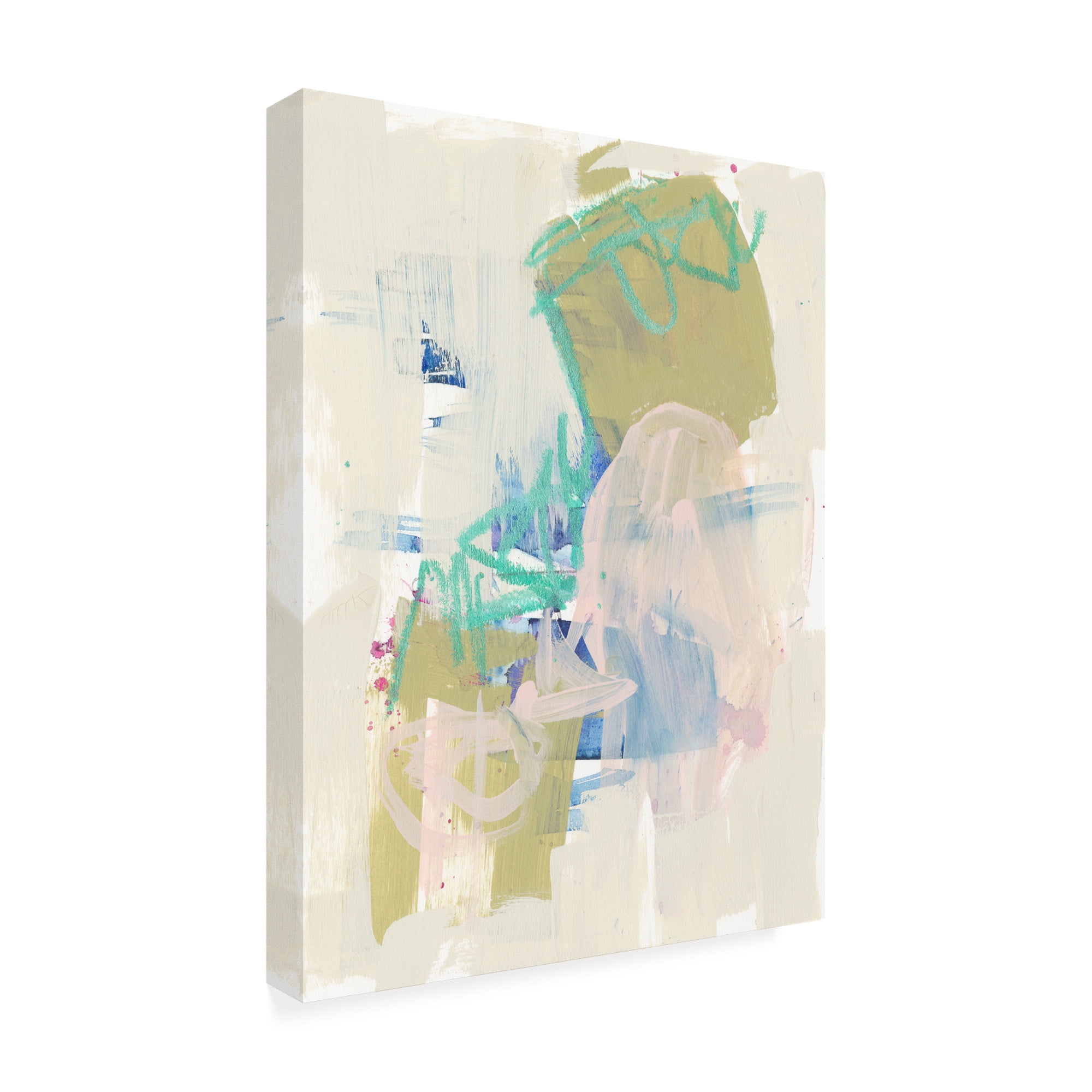Trademark Fine Art 'Balancing Pastels Geometric I' Canvas Art by Jennifer Goldberger