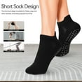 thumbnail image 2 of 4 Pairs Pilates Grip Socks Yoga Socks Pilates Socks Short Socks Women Grip Socks Pilates Socks Ankle Socks, 2 of 3