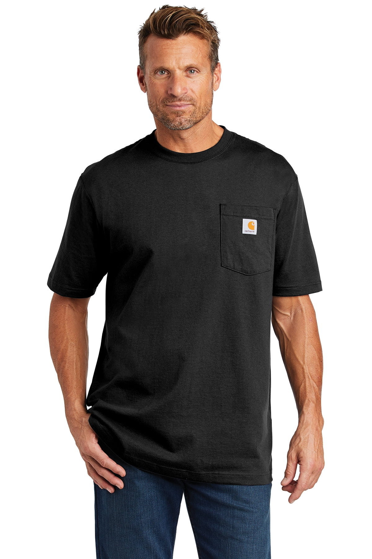 Regular and Big & Tall Sizes Carhartt mens K87 Workwear Short Sleeve T-shirt 
