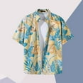 thumbnail image 4 of CHUMUD 2 Piece Sets for Men Summer Outfits Hawaiian Matching Set Tracksuit Tropical Graphic Button Down Collared Short Sleeve Shirts and Drawstring Shorts Casual Beach Vacation, 4 of 5
