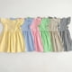 thumbnail image 2 of Ropa de verano para niños de 2 a 6 años, vestido acampanado con mangas voladoras a cuadros para niñas, vestidos bonitos de Estilo Princesa para niños, 2 of 6