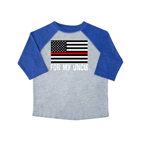 

Inktastic Uncle Fireman Flag Nephew Firefighter Gift Toddler Boy or Toddler Girl T-Shirt