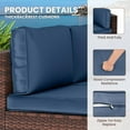 thumbnail image 4 of UDPATIO Outdoor Replacement Cushions for Patio Furniture, Waterproof Patio Cushions for 6-Seat Sectional Patio Conversation Sets, 14-Piece Outdoor Cushion Slipcovers Patio Sofa Cushions (Navy Blue), 4 of 8
