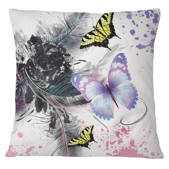 S4Sassy Purple Home Decorative Print Pillow Case Throw Square Cushion Cover - Choose Size
