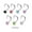 Green, variant on Surgical Steel Nose Screw with Prong Set CZ Jewel