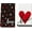Black, variant on Red Heart Love Valentine''s Day Kitchen Towels Dish Towels, 18x26 Inch Anniversary Wedding Farmhouse Decoration Hand Towels Set of 2